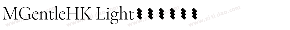 MGentleHK Light字体转换